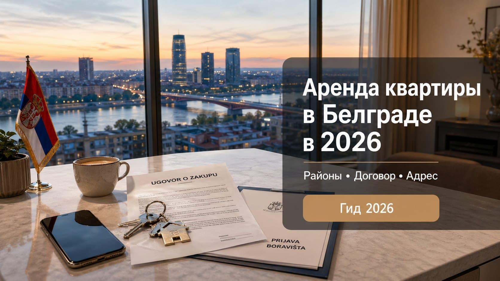 Аренда квартиры в Белграде в 2026: районы, договор, адрес