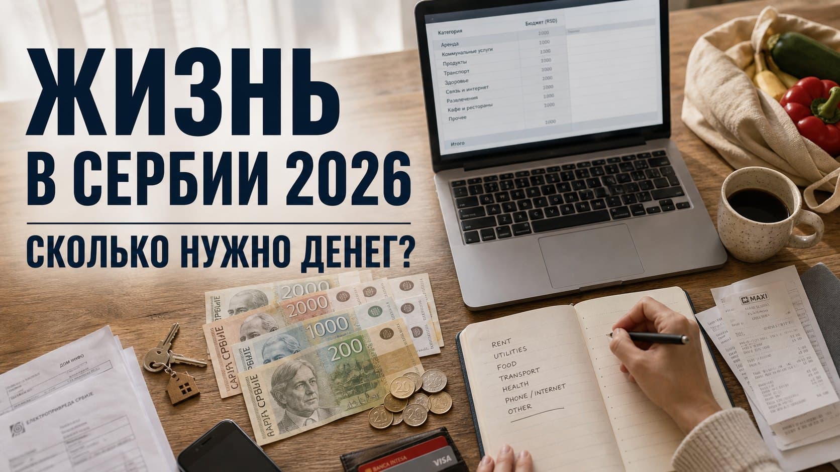 Сколько денег нужно для жизни в Сербии в 2026: бюджет на месяц