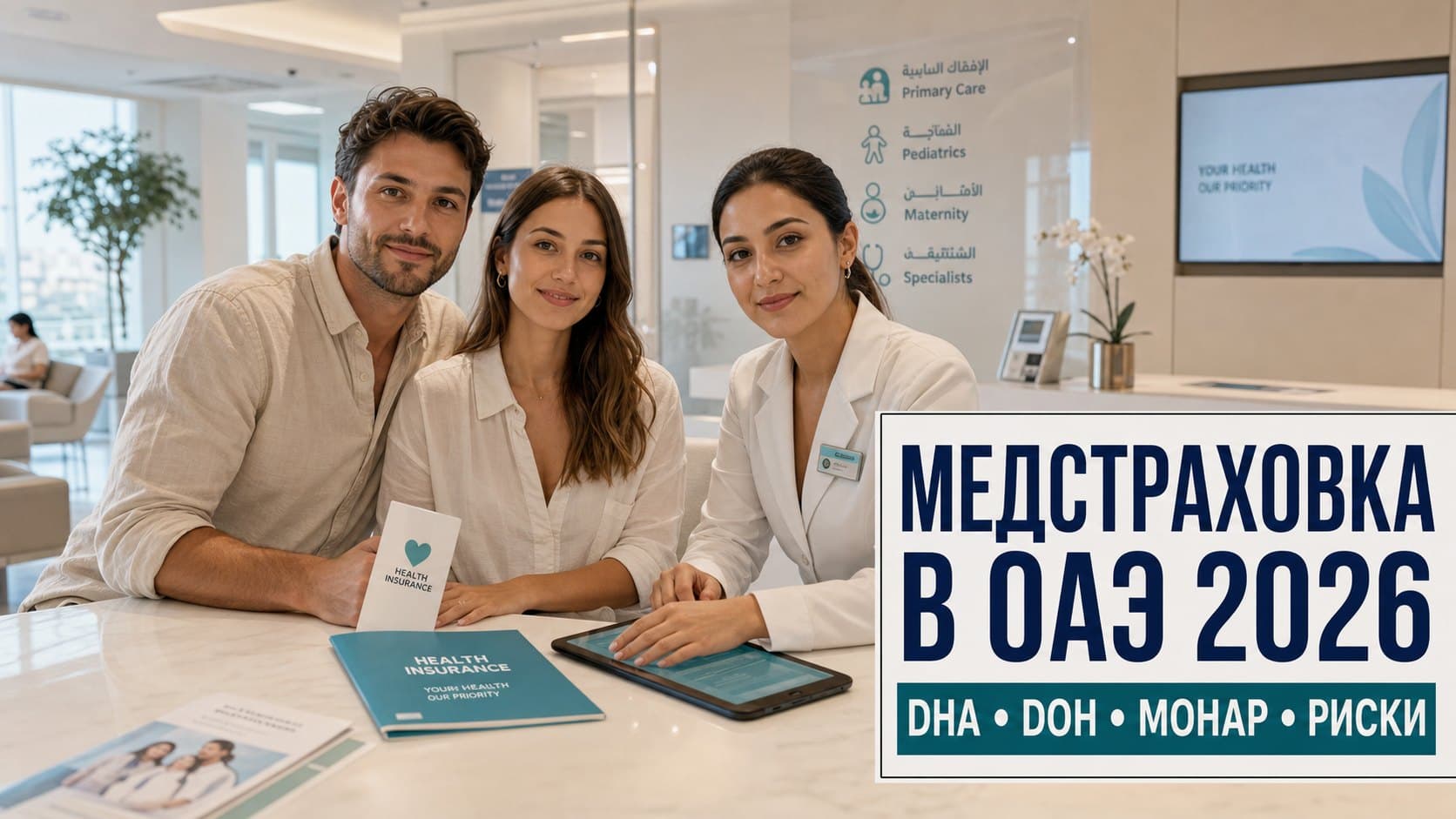 Медстраховка в ОАЭ 2026: DHA, DOH, MOHAP, цены, риски
