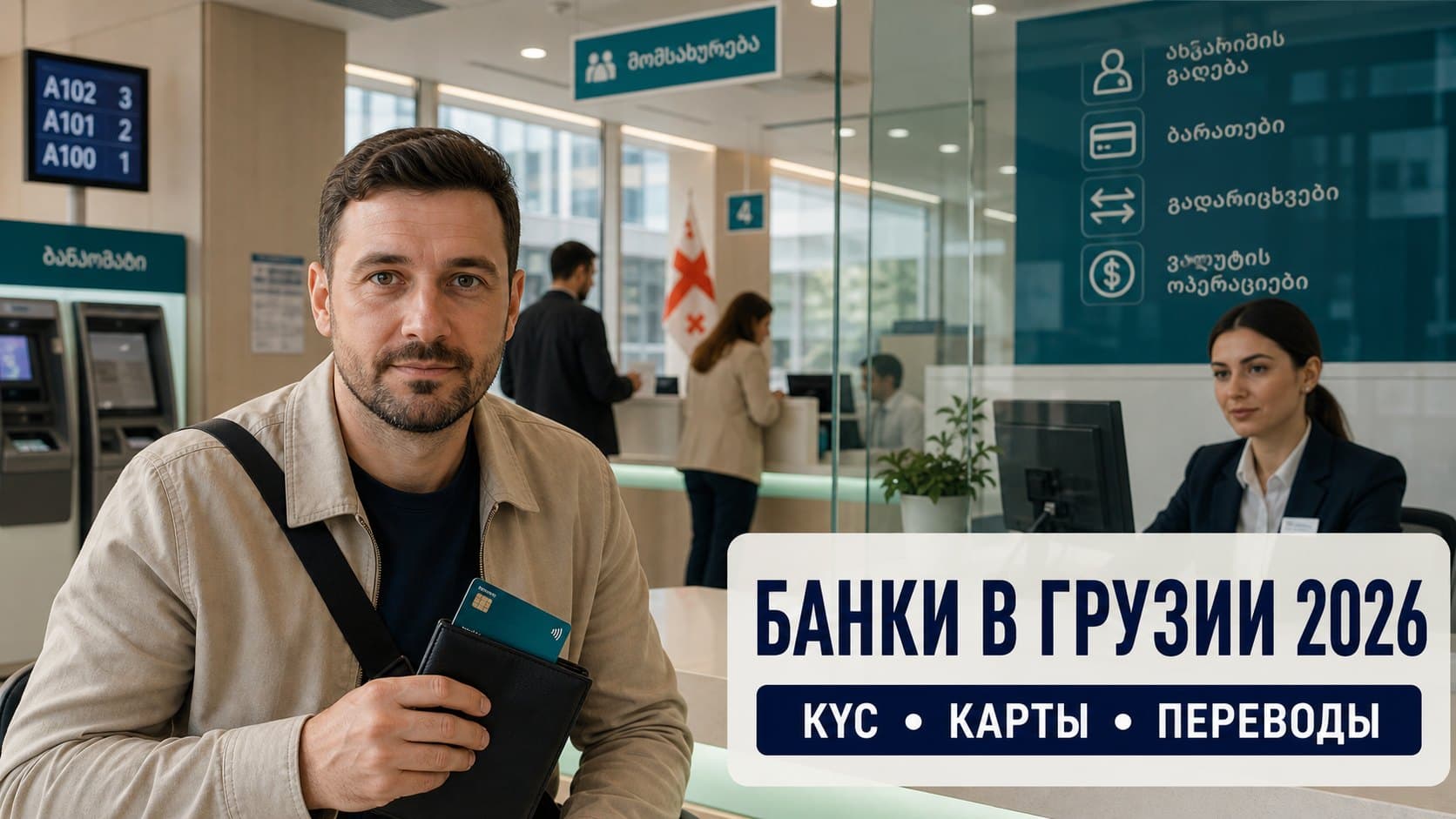 Банки в Грузии 2026 для россиян: TBC, BoG, документы, карты
